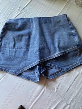 ETOSELL Denim Wrap Front Women’s Shorts - Blue